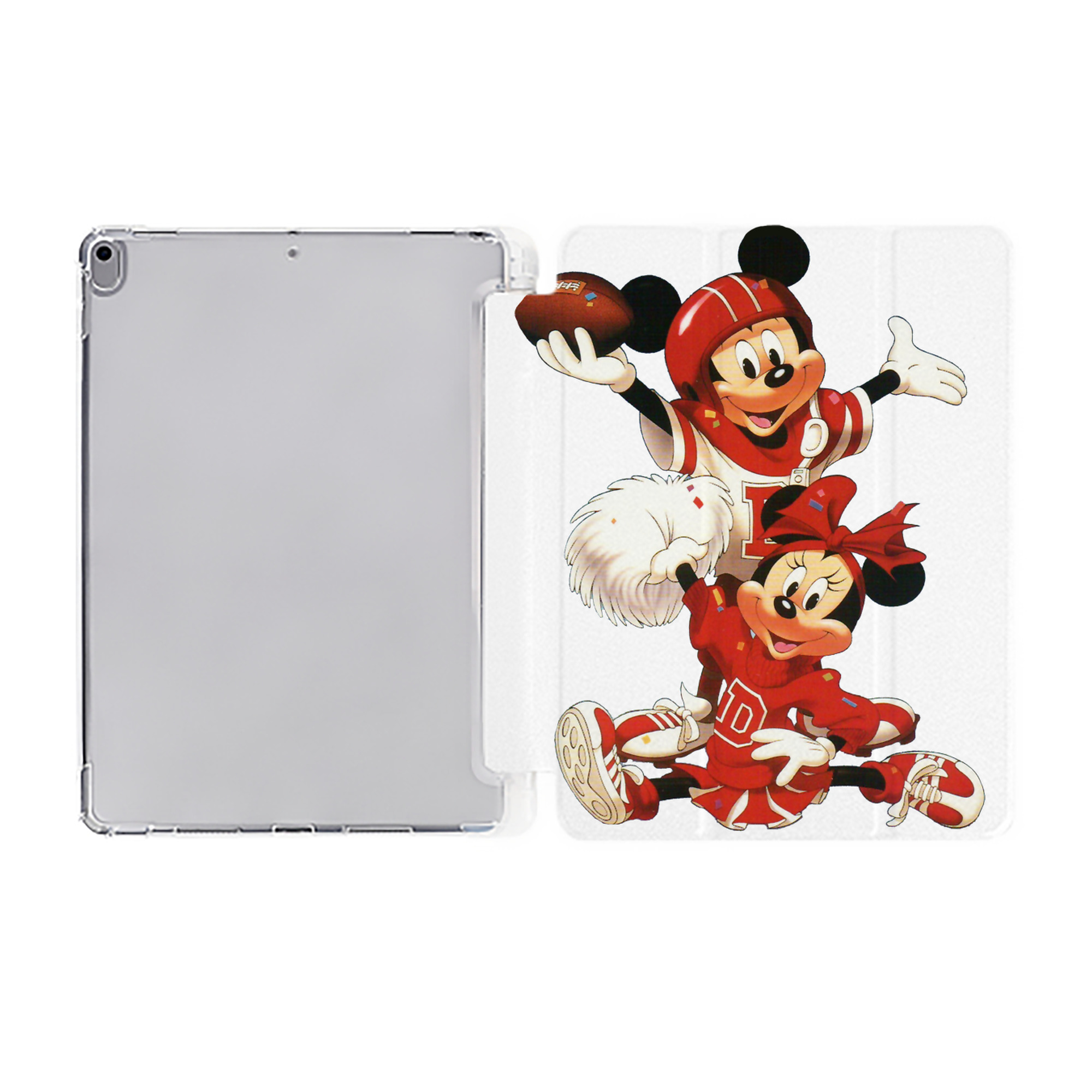 （画像用） ミッキーマウス Mickey Mouse IPad ケース ペン収納付き 三つ折りスタンド PUレザー×シリコン 対応機種9.5/10.5/10.9インチ